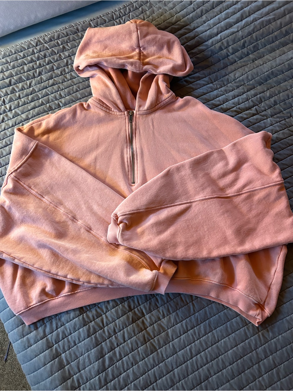 wild fable Pink Half-Zip Hooded Sweatshirt